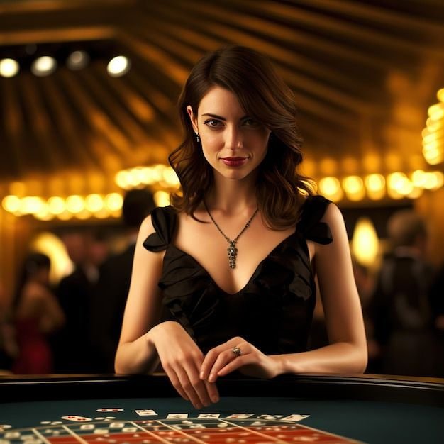 Layar baccarat dengan statistik dan opsi taruhan